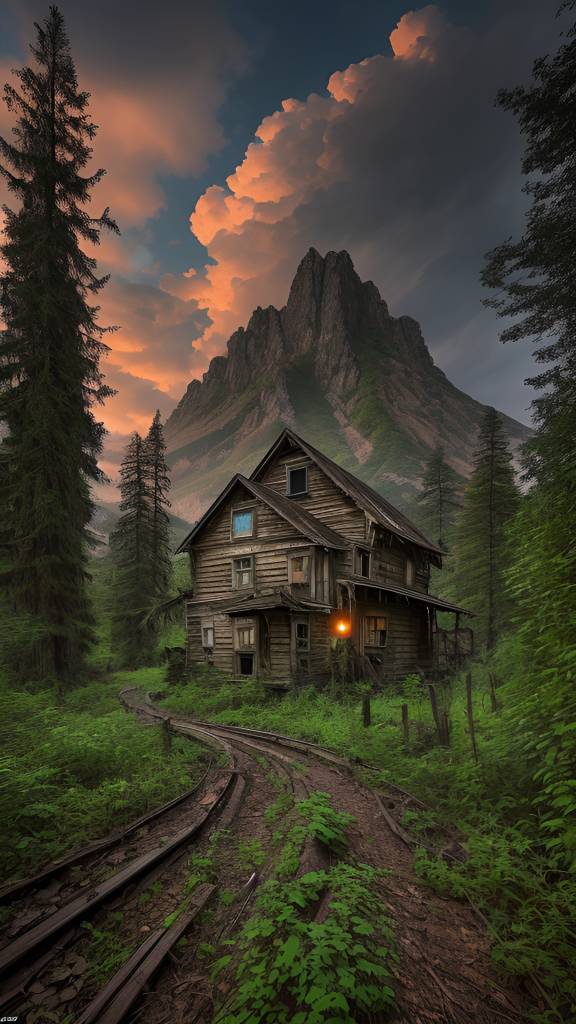 A cabin in the woods, courtesy of DeviantArt.